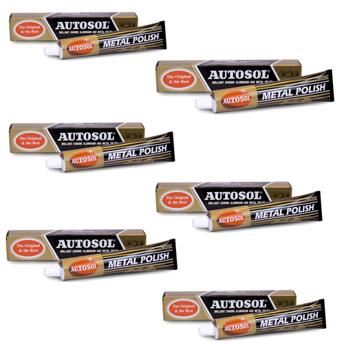 6 X Autosol Solvol Chrome Metal Aluminium Cleaner & Polish The Original