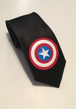 America Necktie, Black Tie, New, Captain