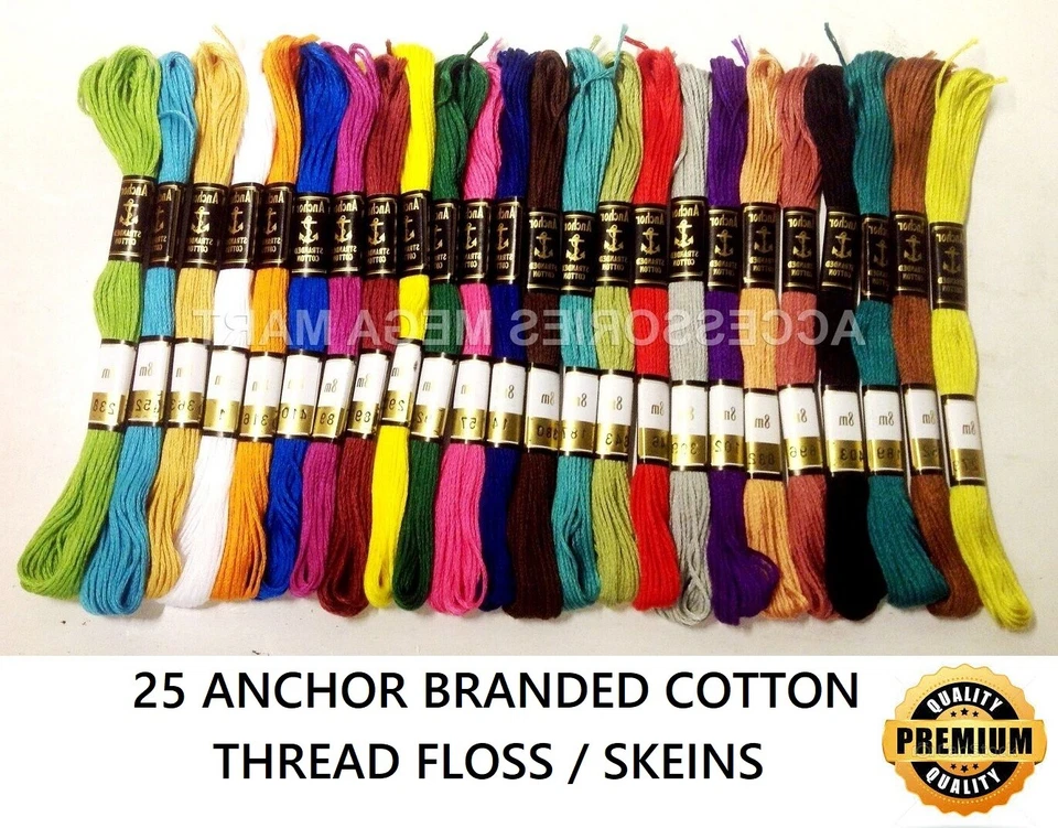 25 Anchor cotton skeins floss embroidery thread crochet cotton assorted colors - Image 3 of 3