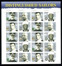 #4440-43 DISTINGUISHED SAILORS. MINT SHEET. F-VF NH. BCV $23.75