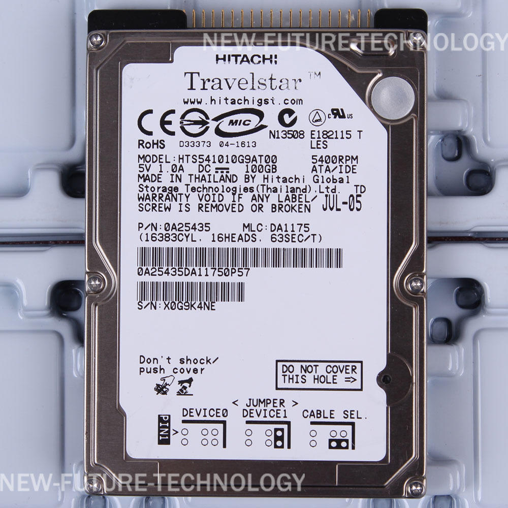 HITACHI (HTS541010G9AT00) 100 GB HDD 2.5