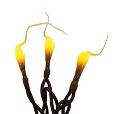 Warm Silicone Teeny Lights Strand 35 Bulbs 6 Ft Brown Cord Christmas