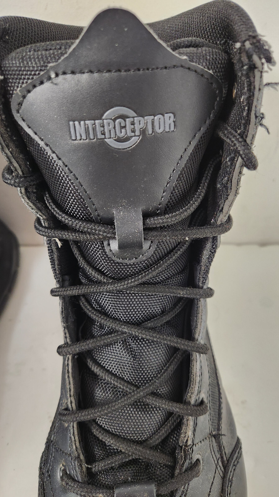 Interceptor Tactical Men's Boots Black Steel Toe Slip and Oil Resistant