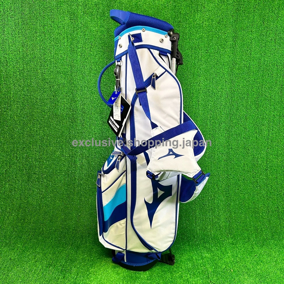 Bolsa de transporte delgada Mizuno Golf Tour 7 x 47 pulgadas ligera compacta blanca/azul Foto 3 de 4