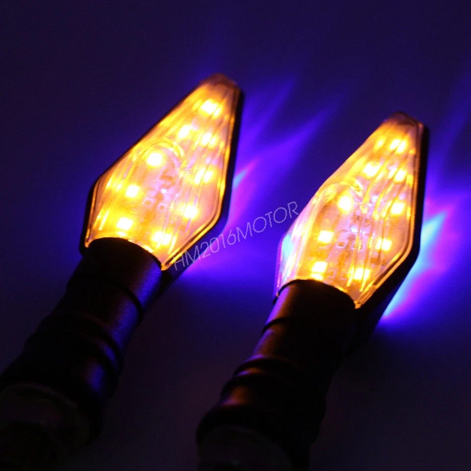 2x 4.5" plastic Mini Light Amber Blue For Kawasaki Ninja EX 250R 500 600R 650R - Imagem 3 de 4