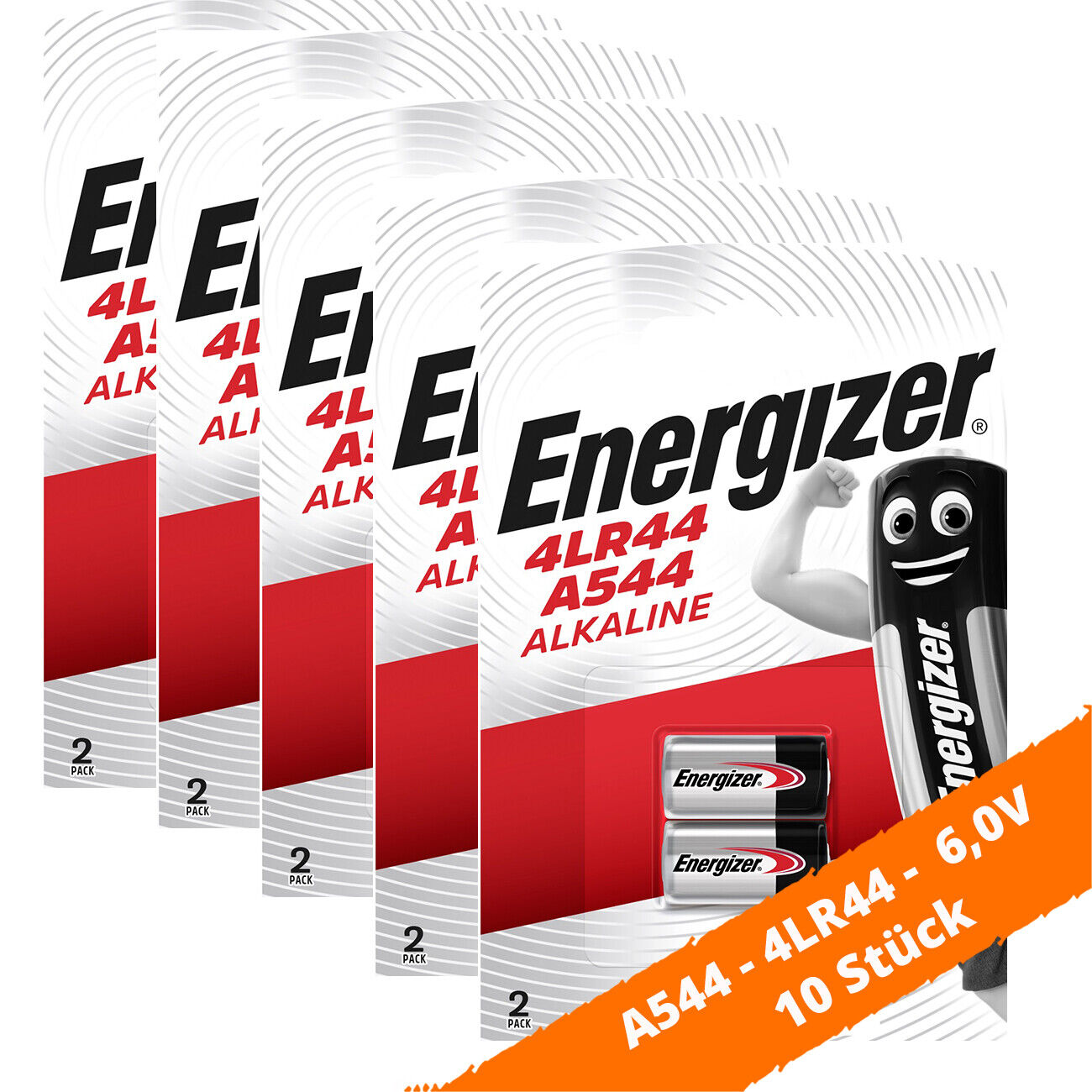 10 x Energizer A544 4LR44 6V Foto Batterie V4030PX PX28A Alkaline Batterie