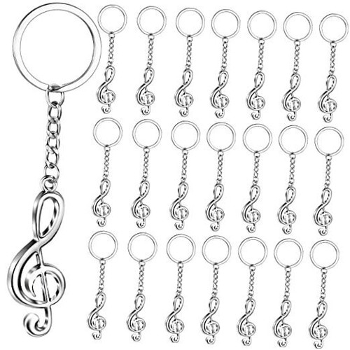 45 Pcs Music Gift Set 15 Metal Musical Note Key Chain Music Symbol Key