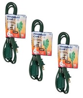 6 Foot Extension Cord - Green Value 3 Pack on sale 6 Foot Extension Cord - Green Value 3 Pack on sale