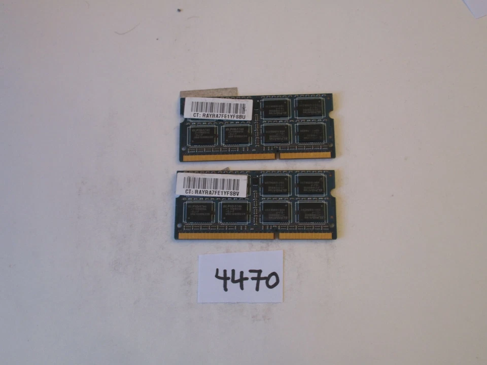 Elpida 2x2Gb=4Gb 1333Mhz PC3-10600 DDR3 SODIMM laptop memory RAM (4470) - Image 2 of 2