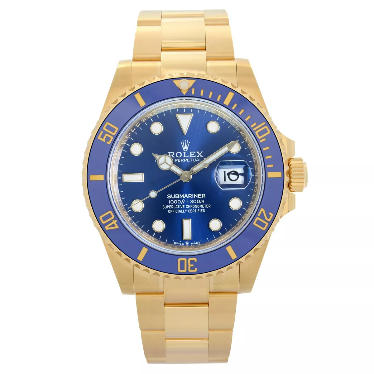 Rolex Submariner Date, 18K Yellow Gold, 41mm, Ref#126618lb-0002