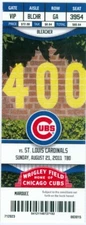 2011 Cubs vs Cardinals Ticket: Yadier Molina 2 HRs/Albert Pujols & Jon Jay HRs