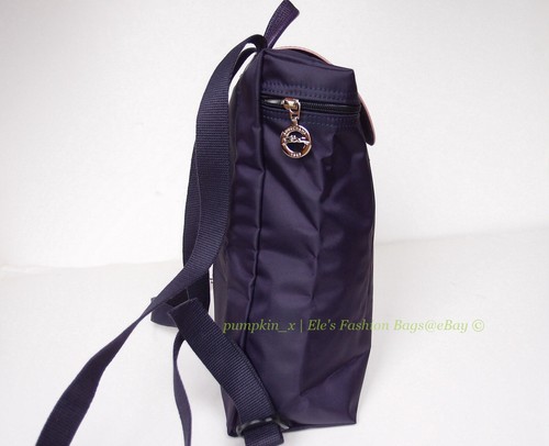 NWT LONGCHAMP Le Pliage Club Nylon Travel Backpack Bilberry Deep Purple AUTHENTC - Picture 9 of 12