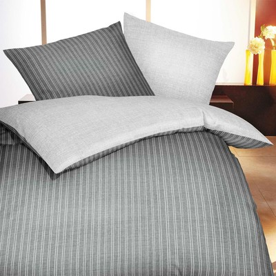 Kaeppel Biber Bettwäsche Feinbiber Eternity Combo schiefer grau 135 x 200