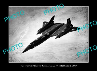 OLD LARGE HISTORIC AVIATION PHOTO USA AIR FORCE LOCKHEED BLACKBIRD 1967