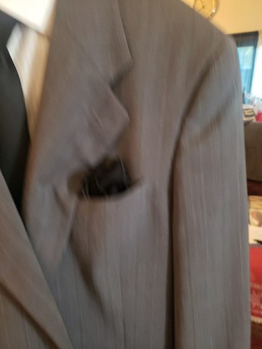Giorgio Armani 3 Button Grey Sport Jacket White Pinstripe - Picture 4 of 24