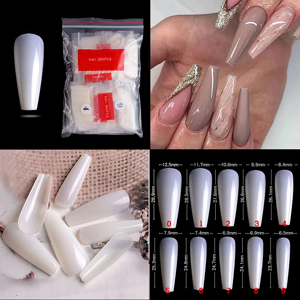 Press-On Manicure Nail Tips Gradient Natural Nails Short Square Shape for  Nail Salon and DIY Nail Art - Walmart.com