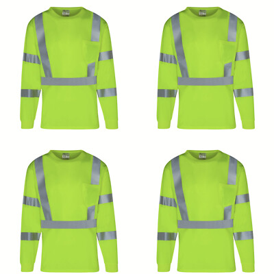 4 Pack Everyday ANSI Class 3 Long Sleeve UPF-50+ T-Shirt