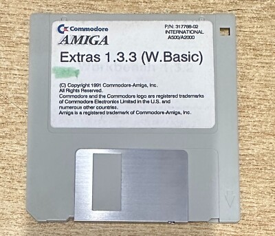 Commodore Amiga A500 A2000 Extras 1.3.3 (W Basic) 1991 International Floppy Disk