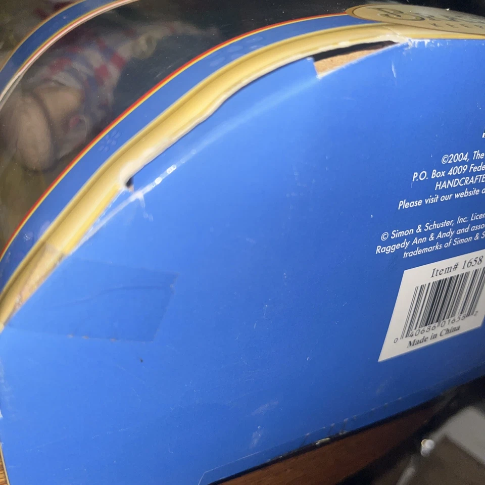 Классическая фарфоровая сувенирная кукла 2004 Raggedy Andy - Изображение 4 из 4