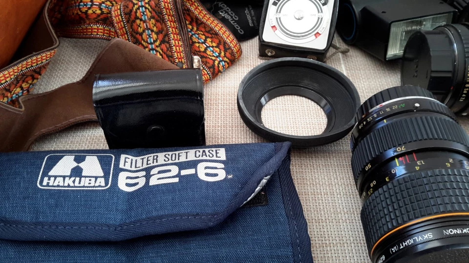 Cámara vintage Petri F1.9 color corregido súper 35 mm/accesorios Japón Corea Foto 3 de 4