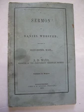 Pamphlet Religion Christian Sermon Daniel Webster Gloucester Massachusetts 1852