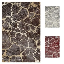 Royal Classic Area Rug with Contemporary Abstract Cracked Carpet Rugs
