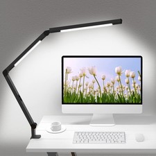 LED Desk Lamp with Clamp, Architect Desk Lamp with Dual Light and Adjustable ...