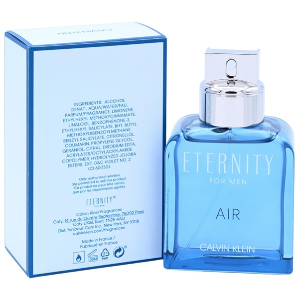 ETERNITY AIR de Calvin Klein, Colonia para Hombre EDT 3.3 / 3.4 oz, Nuevo en Caja 4