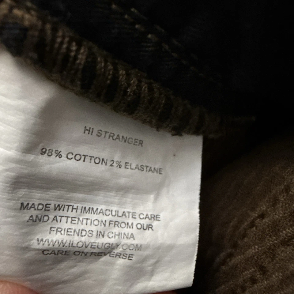 I Love Ugly Pants Mens XXL Brown Double Knee Corduroy Workwear - Image 3 of 4