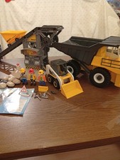 Playmobil Baustelle F&ouml;rderanlage mit Kompaktlader und Mega  Muldenkipper