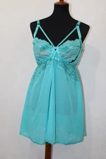 NWOT Torrid Sz 1 Aqua Babydoll Strappy Lace Accent Nightie Underwire Sexy