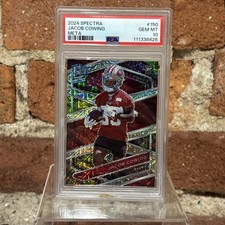 JACOB COWING 2024 Spectra Meta Prizm Rookie Refractor SSP /25 PSA 10