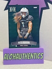 PETER MANUMA #1 HAWAII WARRIORS 2025 CHOICE FOOTBALL CARD *FOIL INSERT* BOX HIT