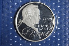 1974 D Germany Immanuel Kant 5 Mark Silver Coin #M25462