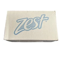Zest Soap Bar Vintage With Zestfully Clean Blue Logo Sealed Box Deadstock Brand