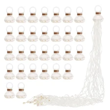 30 Pack No Mess White Throw Streamers for Birthday Party, Wedding, Grand Opening