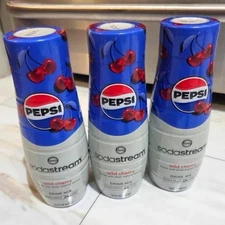 3x SodaStream 14.9 Oz. Pepsi Wild Cherry Drink Mix Beverage Syrup Soda Stream 