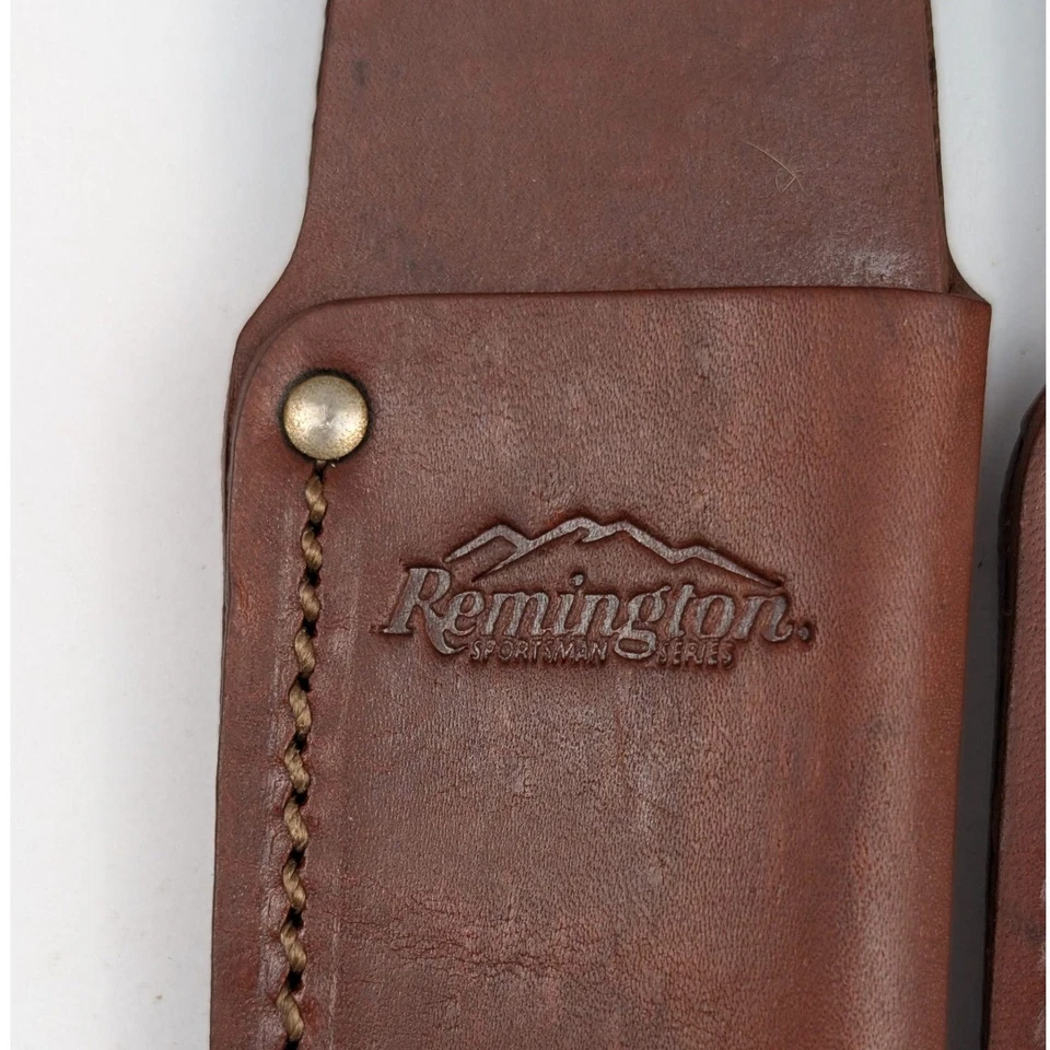 Funda de cuchillo de cuero marrón Remington Sportsman Series Foto 2 de 4