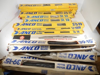 VINTAGE NOS LARGE LOT OF ANCO ASSORTED WIPER BLADES 