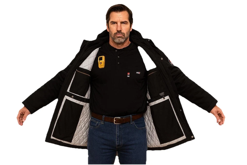 Proactive FR Flame Resistant Insulated Parka -BLACK (M-4XL) - Image 2 of 3