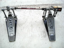 1st Gen TAMA 'Rolling Glide' DOUBLE BASS DRUM PEDAL. twin JAPAN hardware VTG 90s