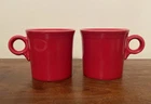 2 Fiesta Ware O Ring Handle Coffee Mugs Scarlett Red HLC Homer Laughlin