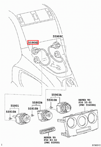Genuine Corolla ZRE171 ZRE152 ZRE151 ZRE143 Dash Heater Direction Control Cable - Picture 11 of 20