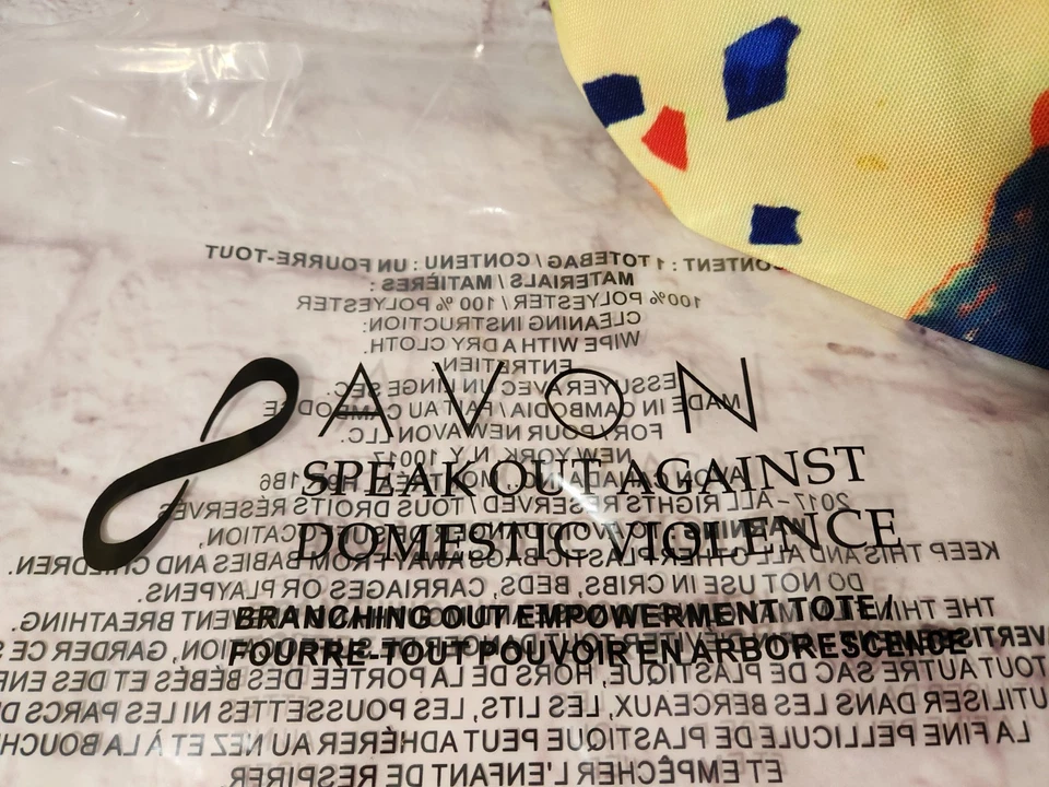 Bolso de Mano de Playa Vintage Avon Moda Bloque de Color con Asa Santuario para Familias Foto 3 de 4