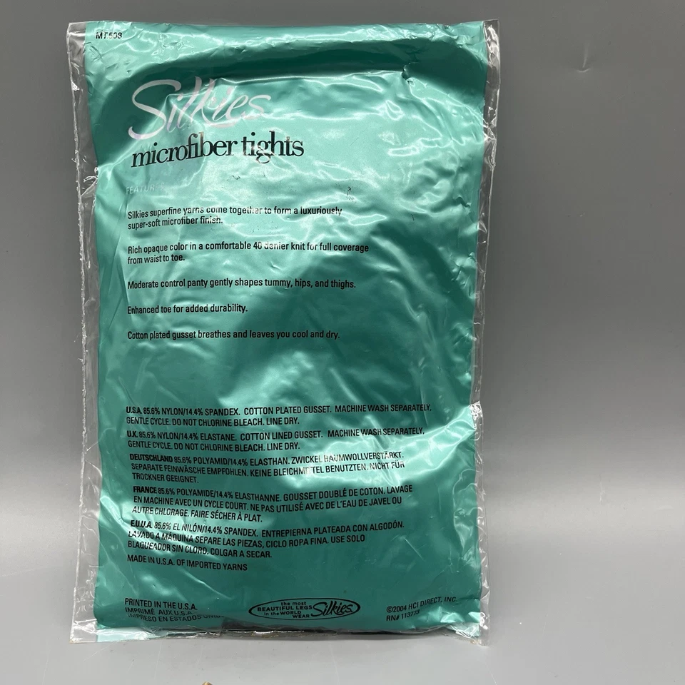 2 Medias de Microfibra Silkies de Colección 04 X-TALL Marrón Oscuro Control Top Suave Opaco Nuevo de Lote Antiguo Foto 3 de 4