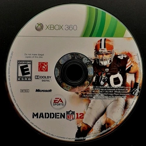 Madden NFL 12 Xbox 360 – Disc Only – Resurfaced/Tested
