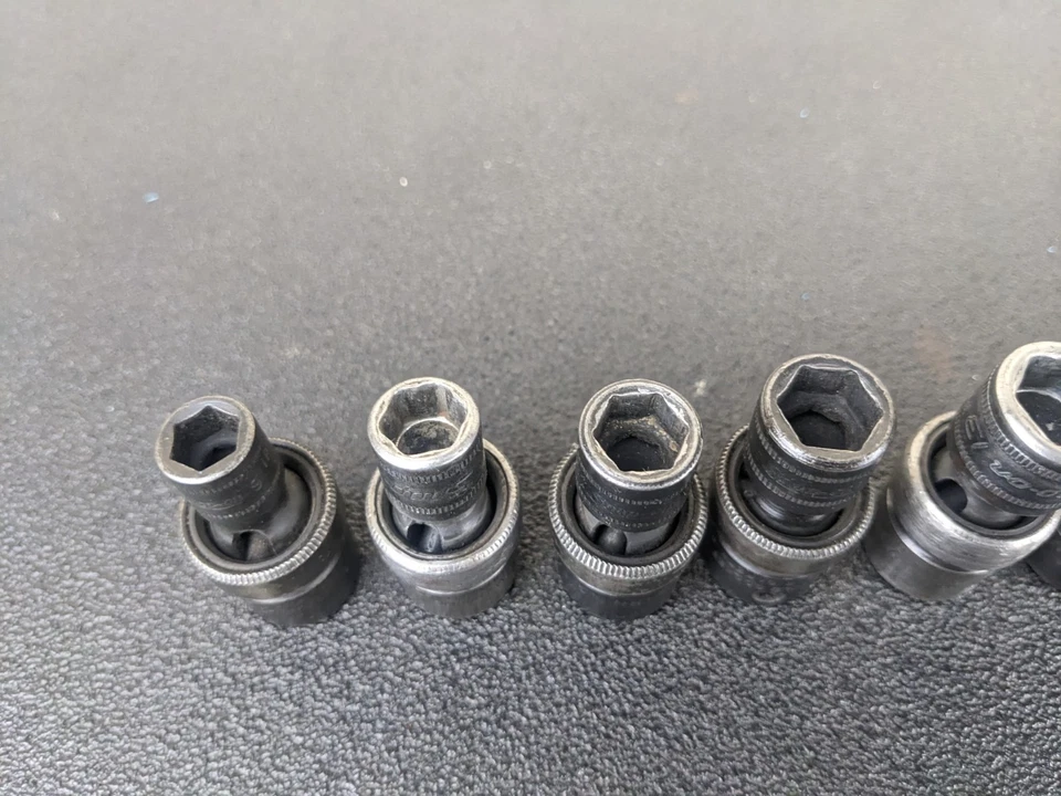 #bm558 Snap-on 3/8" Drive 6 Point Metric Swivel Impact Socket Set 10 pc 212IPFM - Image 2 of 4
