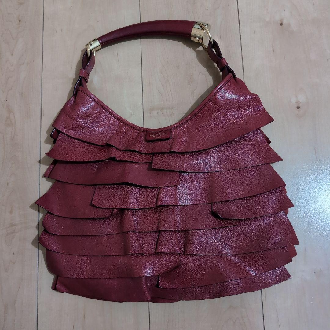 Yves Saint Laurent Ruffled Shoulder Bag with Elegant Design