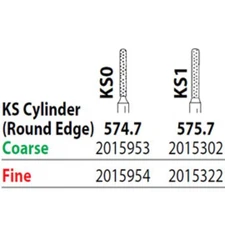 FG Diamond Bur Coarse KR Cylinder Round End 574.7 Pack of 5