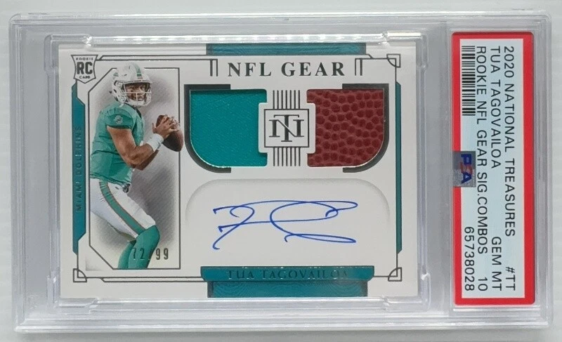 Tua Tagovailoa Panini National Treasures Rookie NFL Gear Signatures Combos #TT Base